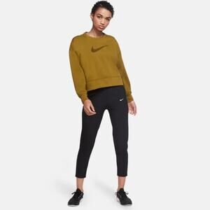 Nike Bliss Victory Women's Sz Large Training Pants CU4321-010 Mid-rise Black